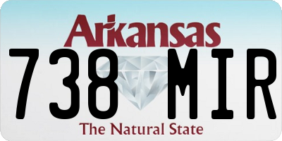 AR license plate 738MIR