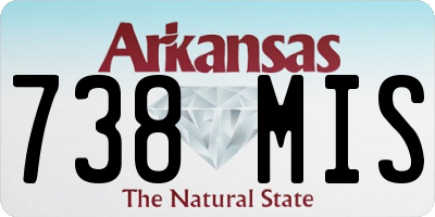 AR license plate 738MIS