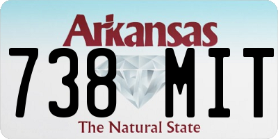 AR license plate 738MIT