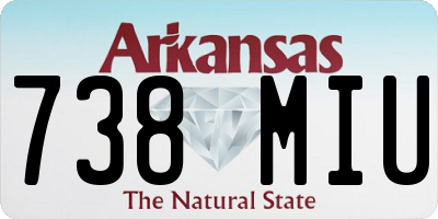 AR license plate 738MIU