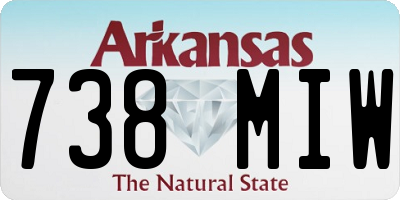 AR license plate 738MIW