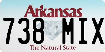 AR license plate 738MIX