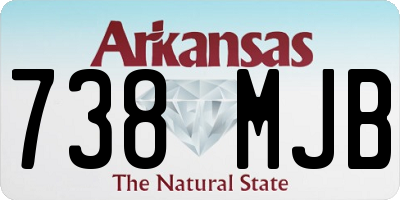 AR license plate 738MJB
