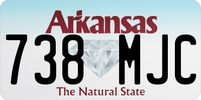 AR license plate 738MJC