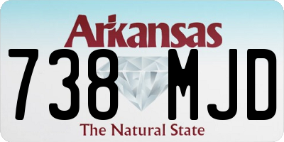 AR license plate 738MJD