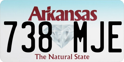 AR license plate 738MJE
