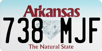 AR license plate 738MJF
