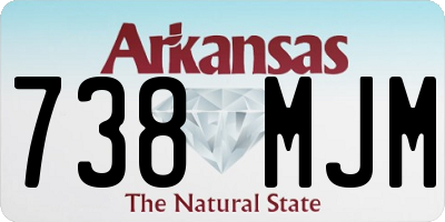 AR license plate 738MJM