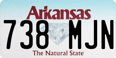 AR license plate 738MJN