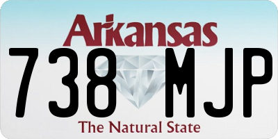 AR license plate 738MJP