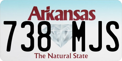 AR license plate 738MJS