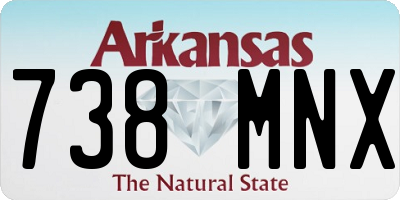 AR license plate 738MNX