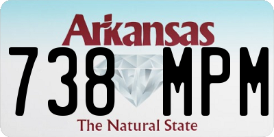 AR license plate 738MPM