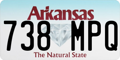 AR license plate 738MPQ