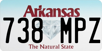 AR license plate 738MPZ