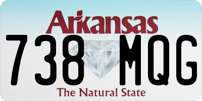 AR license plate 738MQG