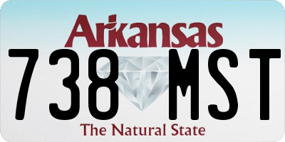 AR license plate 738MST