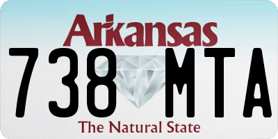 AR license plate 738MTA