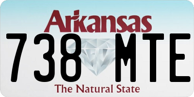 AR license plate 738MTE