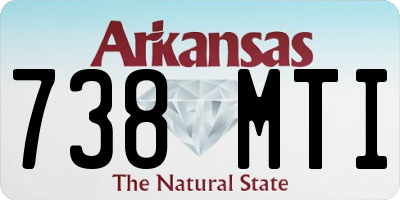 AR license plate 738MTI