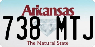 AR license plate 738MTJ