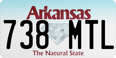 AR license plate 738MTL