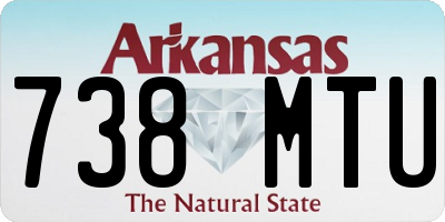 AR license plate 738MTU