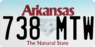AR license plate 738MTW