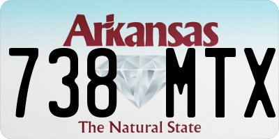 AR license plate 738MTX