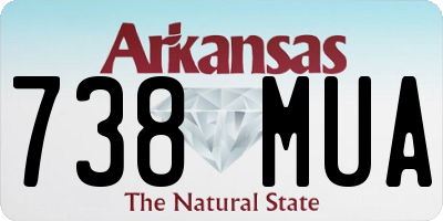 AR license plate 738MUA