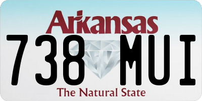 AR license plate 738MUI