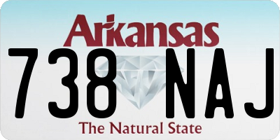 AR license plate 738NAJ