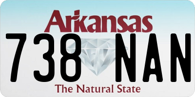 AR license plate 738NAN