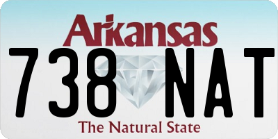 AR license plate 738NAT