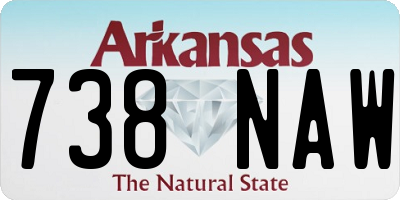 AR license plate 738NAW