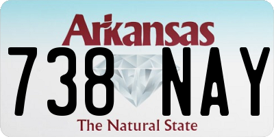 AR license plate 738NAY