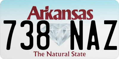 AR license plate 738NAZ
