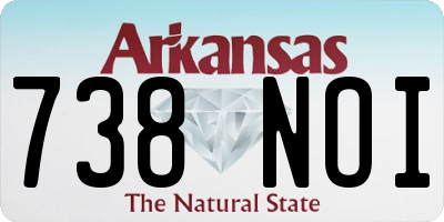 AR license plate 738NOI