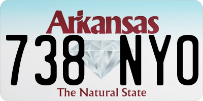 AR license plate 738NYO