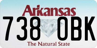 AR license plate 738OBK