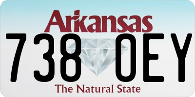 AR license plate 738OEY