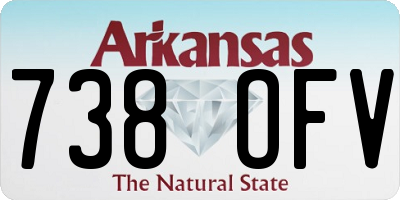 AR license plate 738OFV