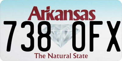 AR license plate 738OFX