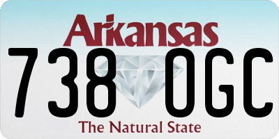 AR license plate 738OGC