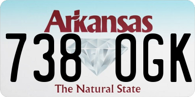 AR license plate 738OGK