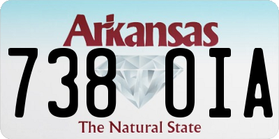 AR license plate 738OIA