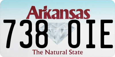 AR license plate 738OIE