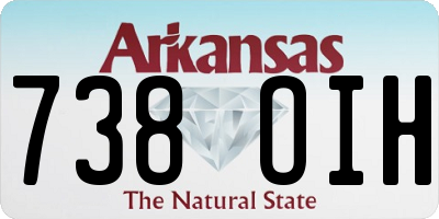 AR license plate 738OIH