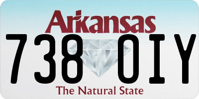 AR license plate 738OIY