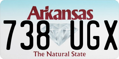 AR license plate 738UGX